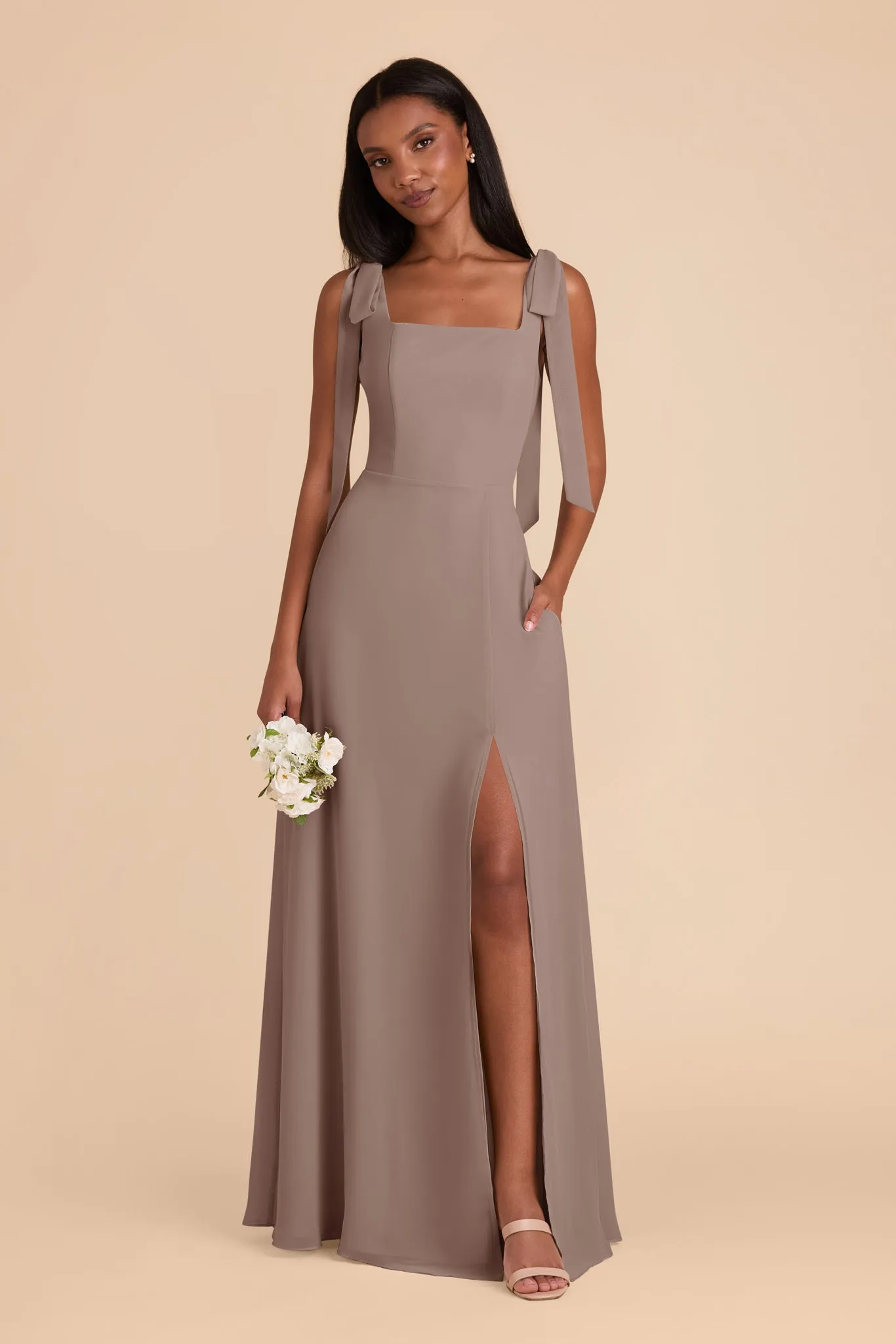 Alex Convertible Dress Chiffon - Toffee sold by Birdy Grey product image thumbnail 3