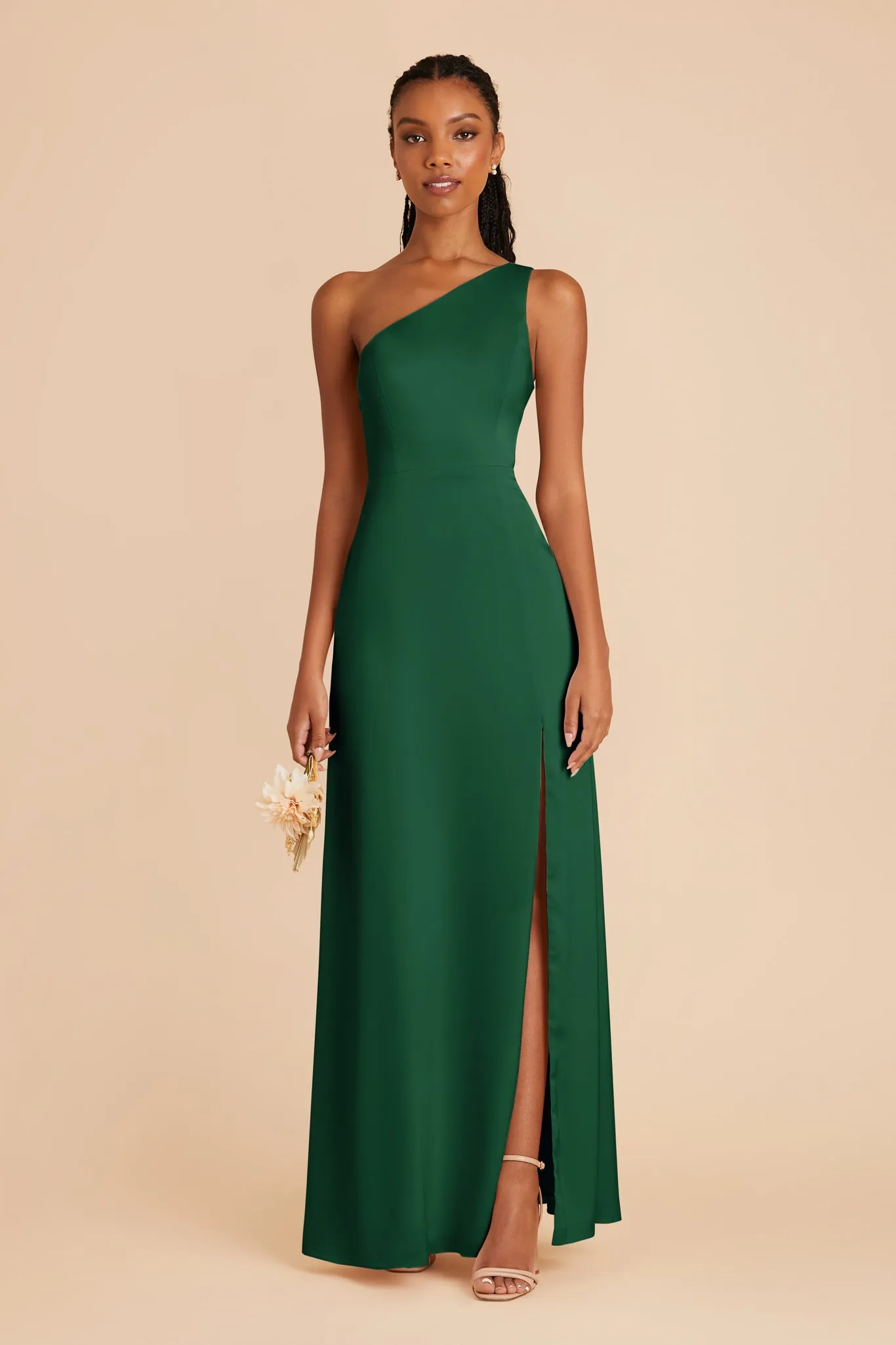 Kira Matte Satin Dress - Forest Green sold by Birdy Grey