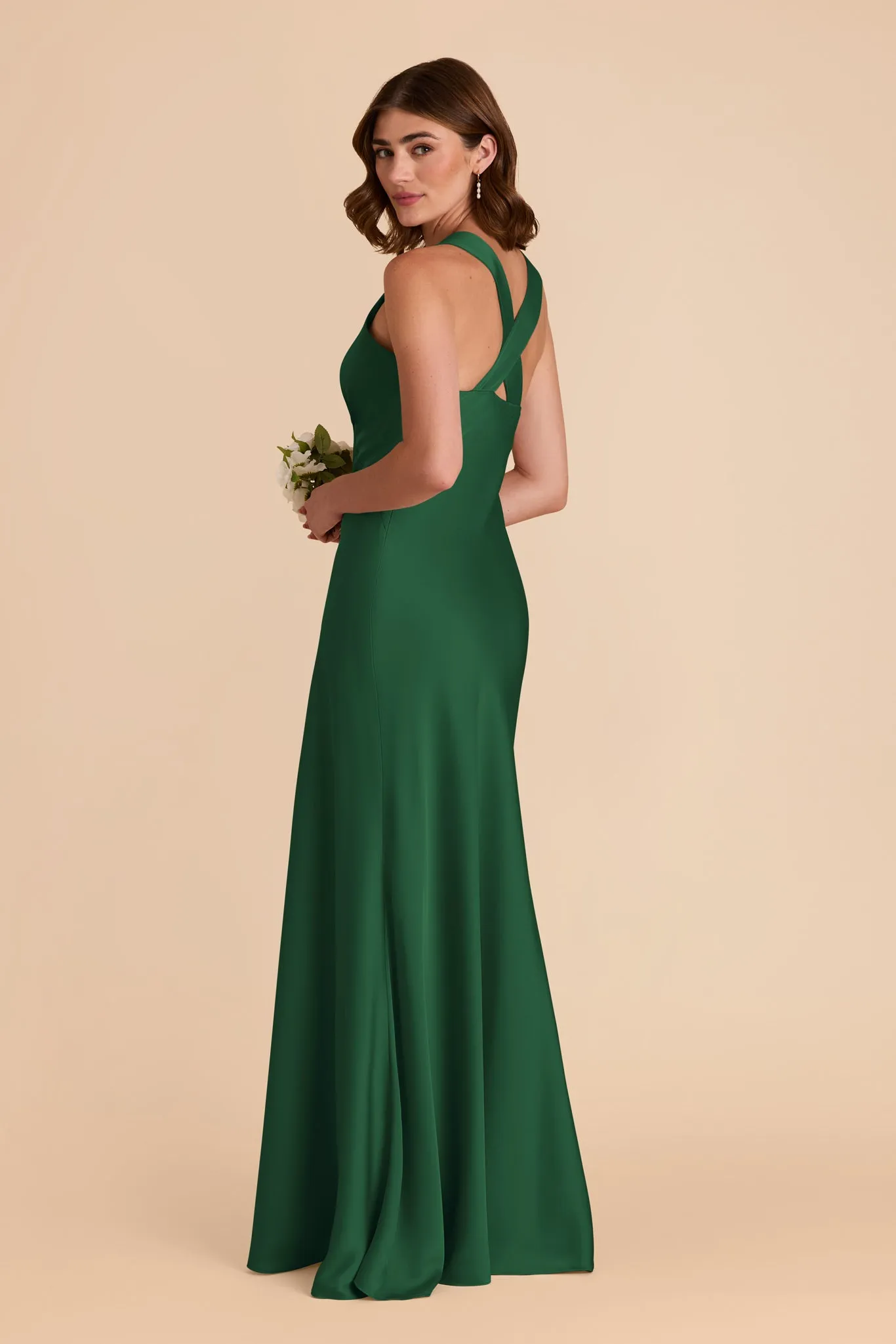 Veronica Matte Satin Dress - Forest Green sold by Birdy Grey product image thumbnail 5