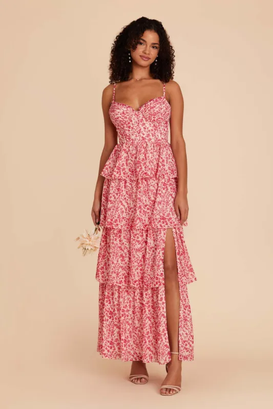 Lola Chiffon Dress - Pink Dreamy Ditsy sold by Birdy Grey