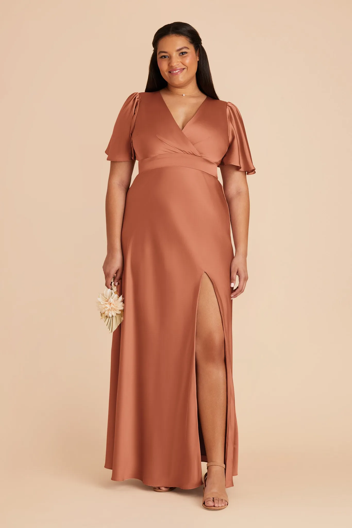 Marni Matte Satin Dress - Terracotta sold by Birdy Grey product image thumbnail 2