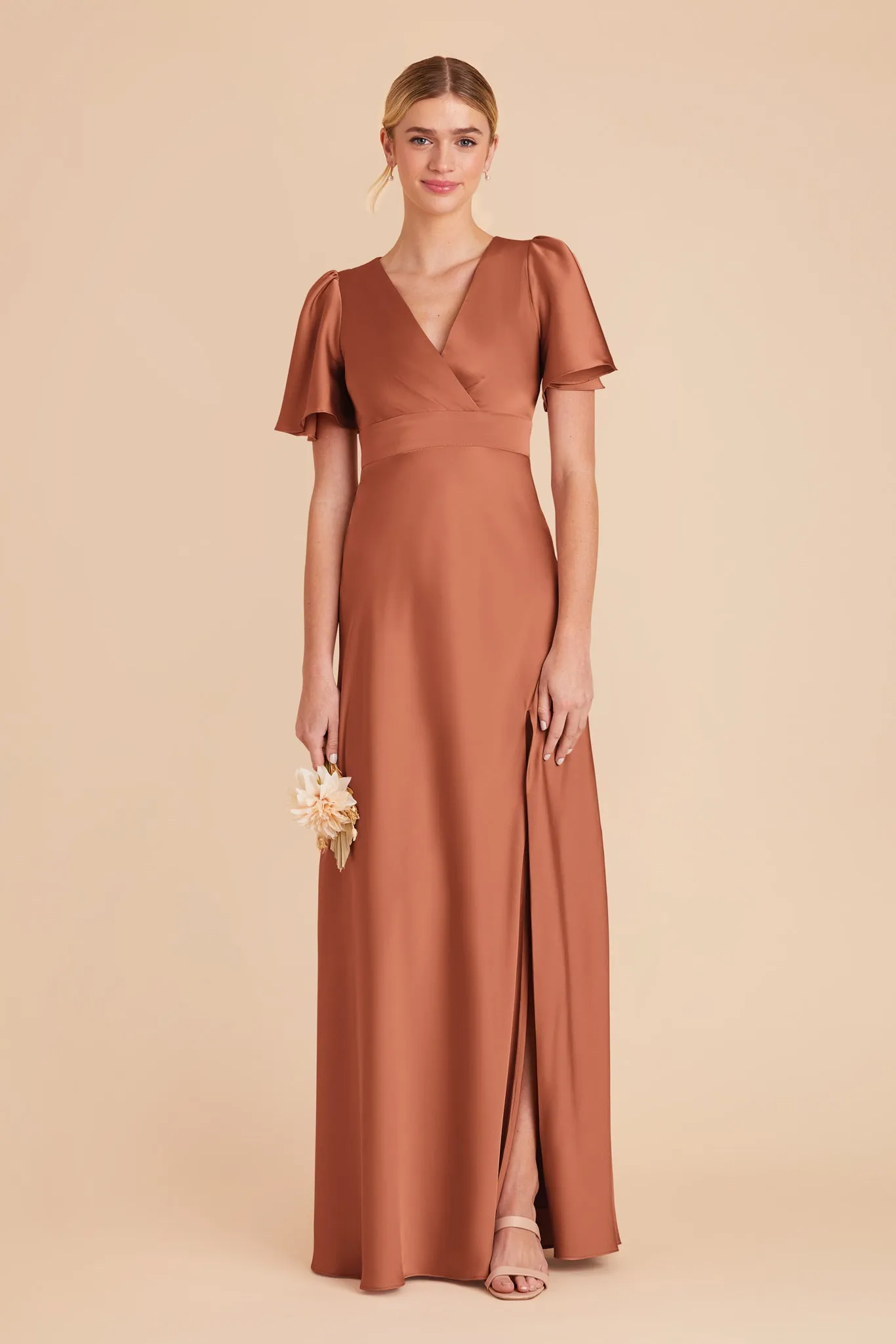 Marni Matte Satin Dress - Terracotta sold by Birdy Grey product image thumbnail 4