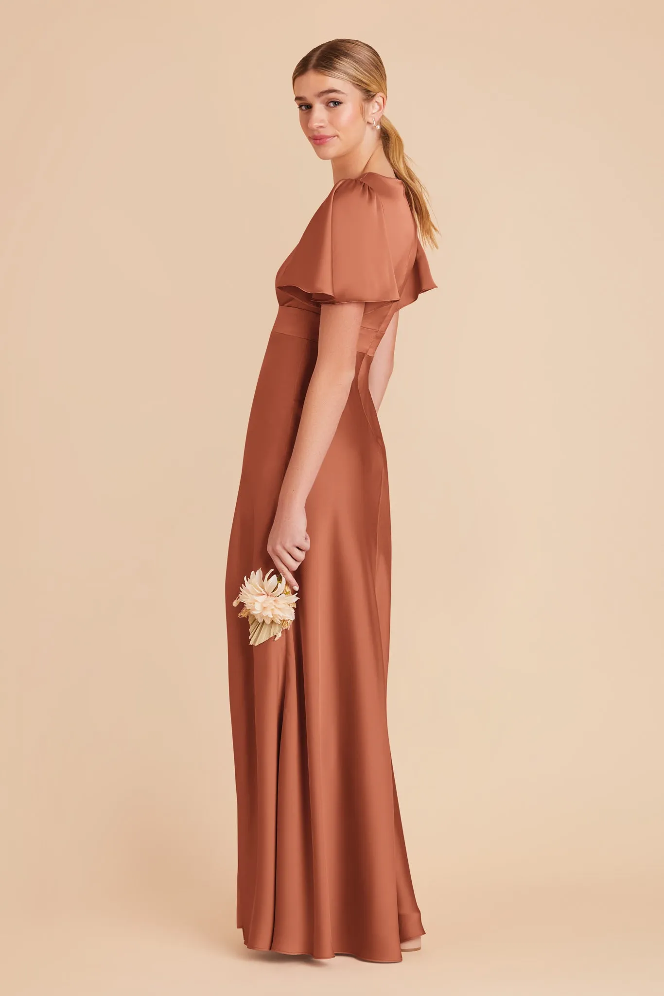 Marni Matte Satin Dress - Terracotta sold by Birdy Grey product image thumbnail 5