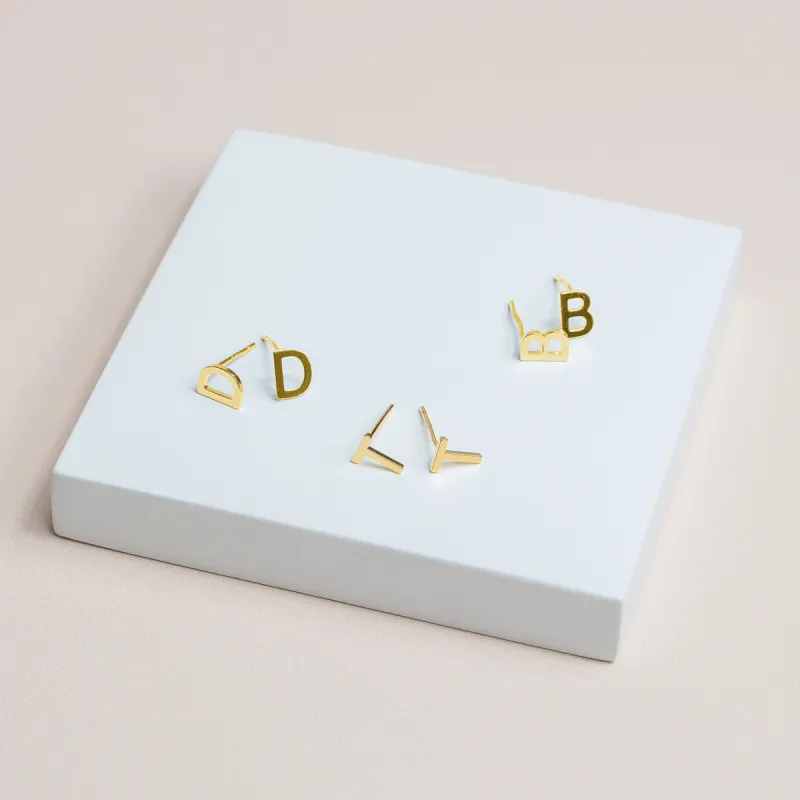 Initial Earrings made by Birdy Grey
