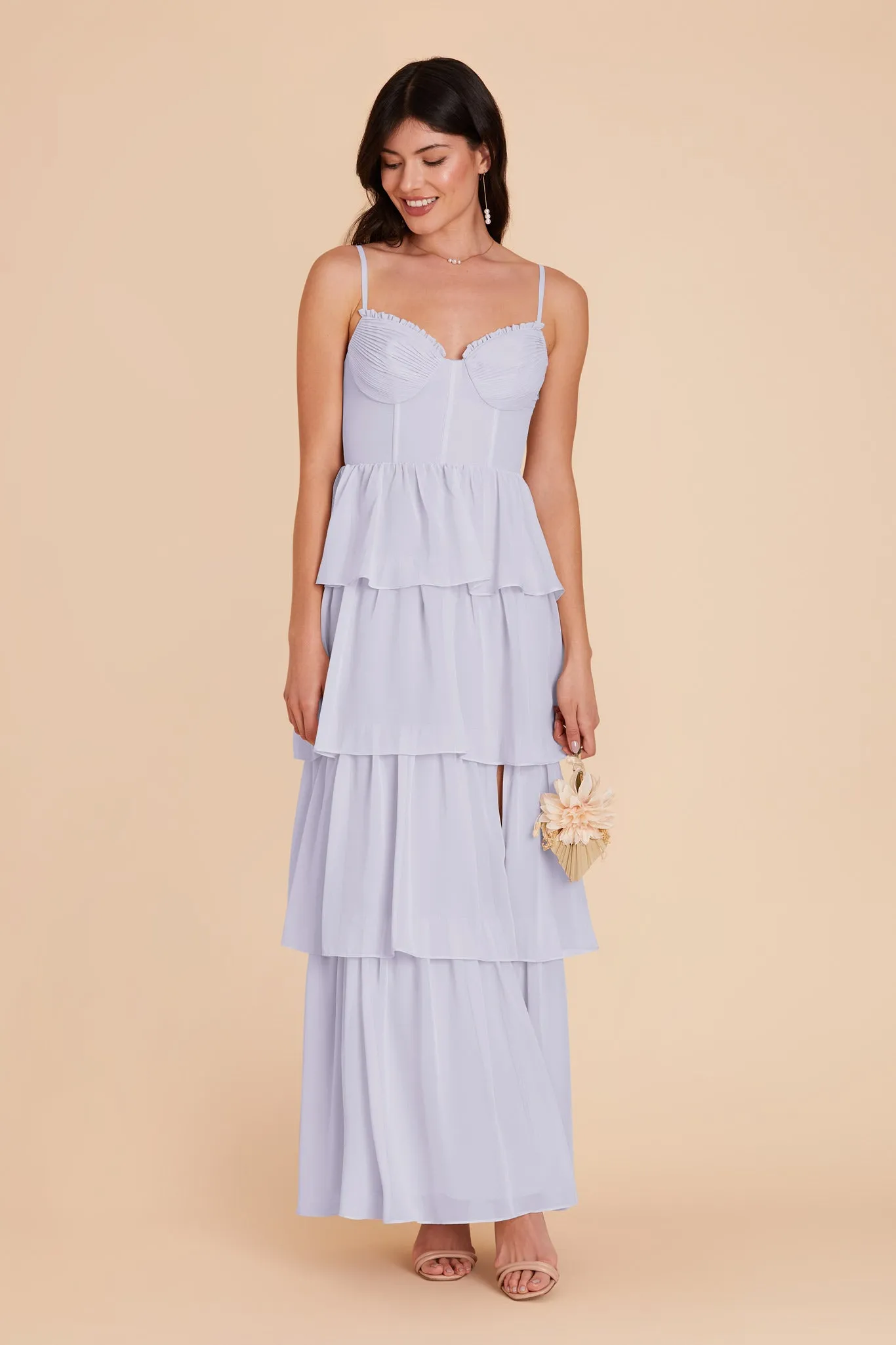 Lola Chiffon Dress - Periwinkle Blue sold by Birdy Grey