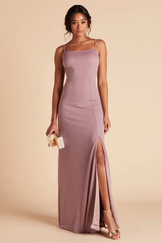 Benny Crepe Dress - Dark Mauve sold by Birdy Grey