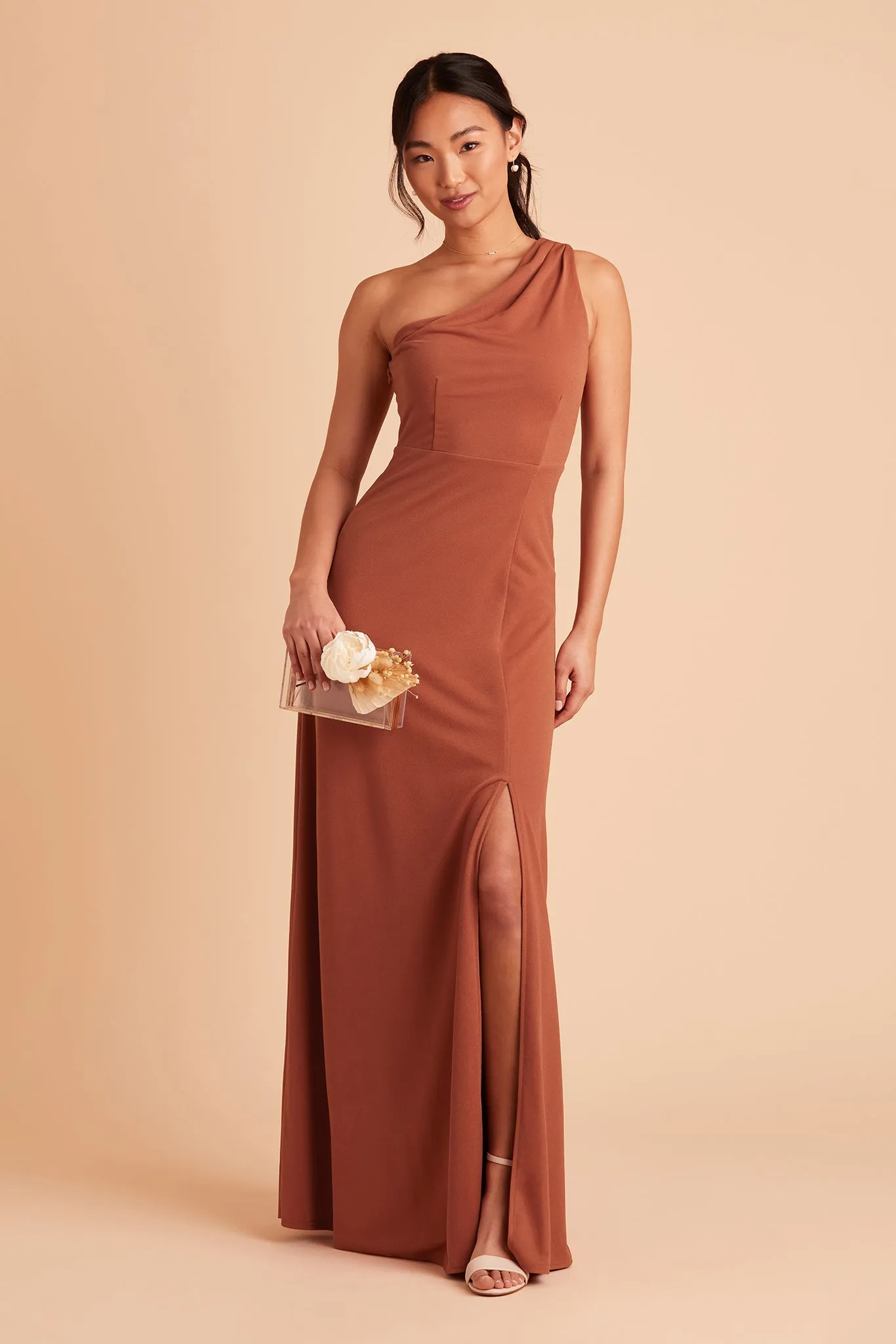 Kira Crepe Dress - Terracotta sold by Birdy Grey