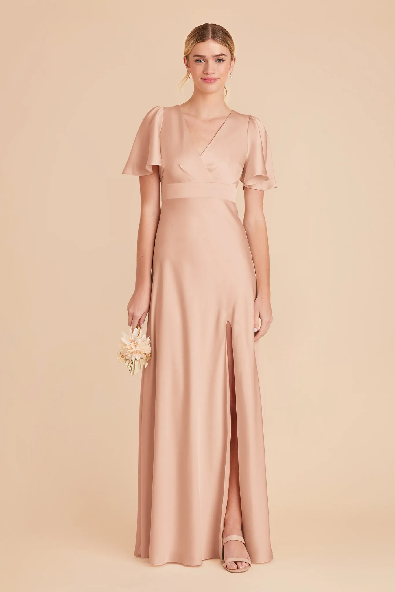Marni Matte Satin Dress - Rose Gold sold by Birdy Grey