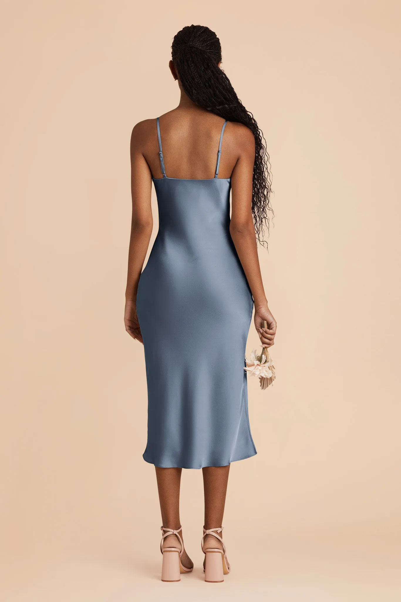 Lisa Matte Satin Midi Dress - French Blue sold by Birdy Grey product image thumbnail 5