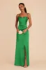 Lydia Matte Satin Dress - Kelly Green sold by Birdy Grey