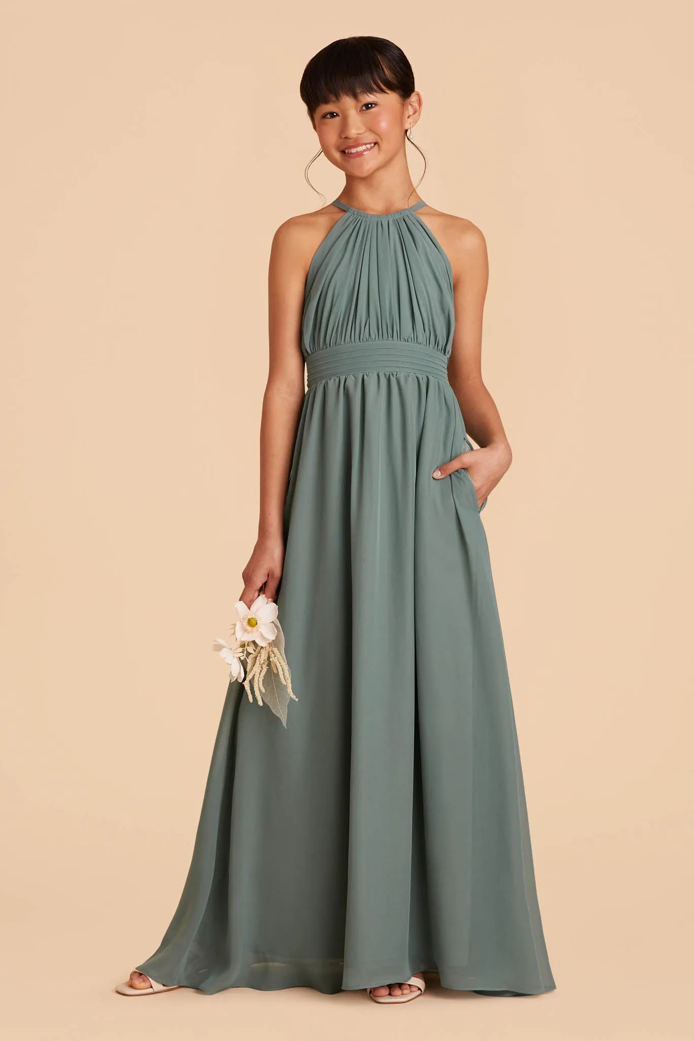 Sienna Junior Dress - Sea Glass sold by Birdy Grey product image thumbnail 3