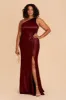 Kira Shiny Satin Dress - Cabernet sold by Birdy Grey