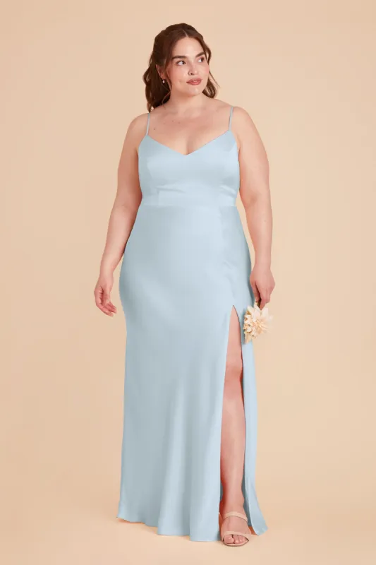 Jay Matte Satin Dress - Mist Blue sold by Birdy Grey