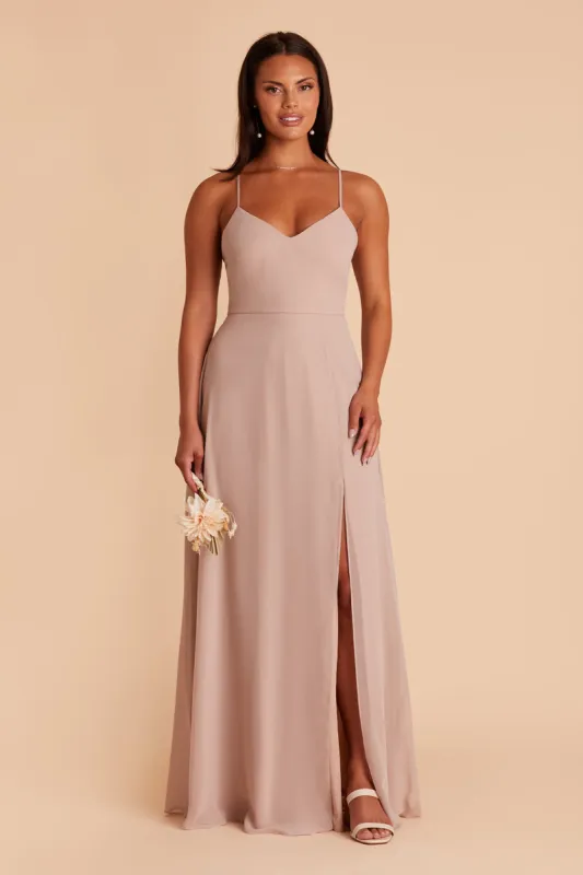 Adelle Chiffon Dress - Taupe sold by Birdy Grey