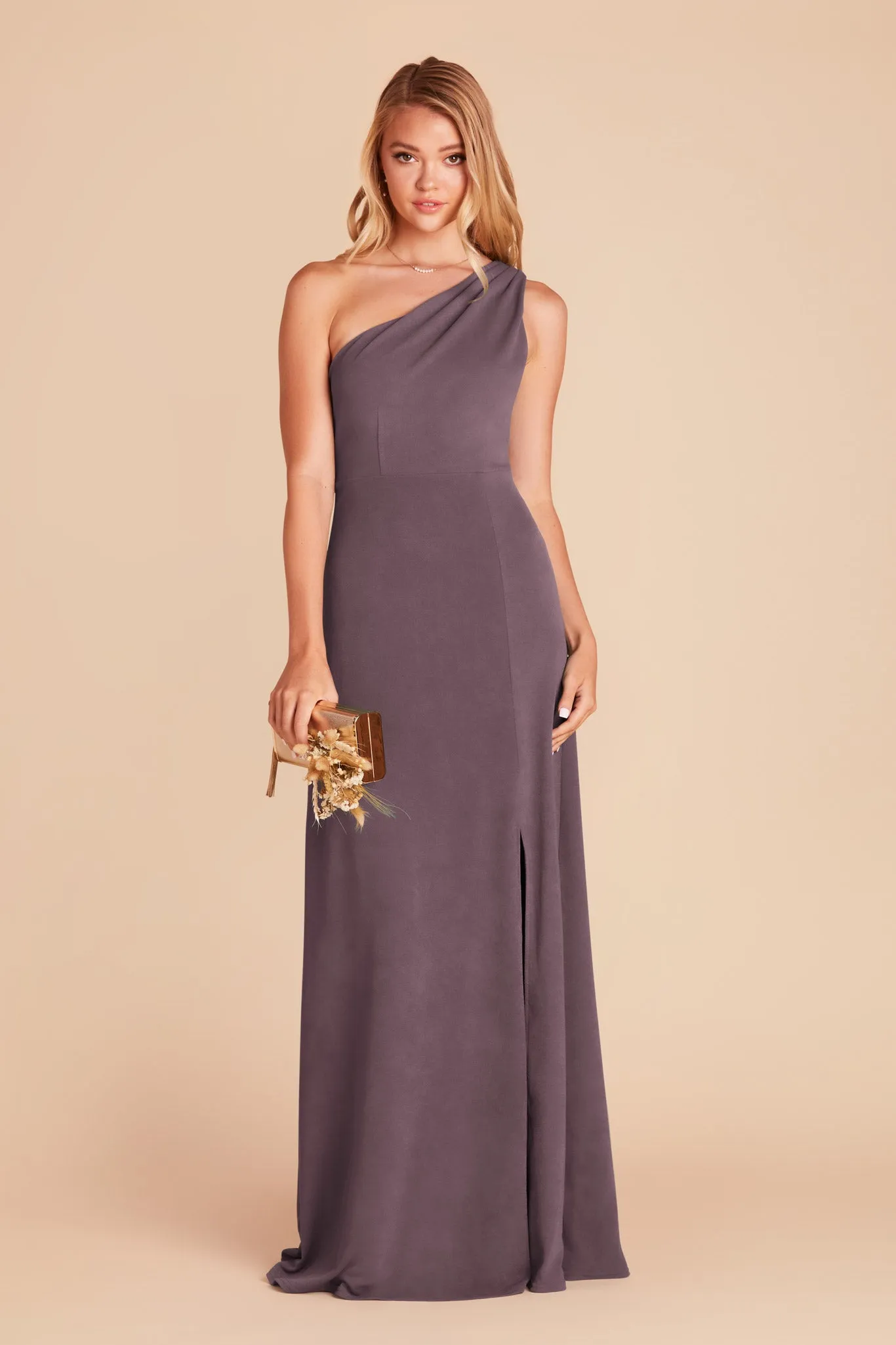 Kira Crepe Dress - Plum sold by Birdy Grey