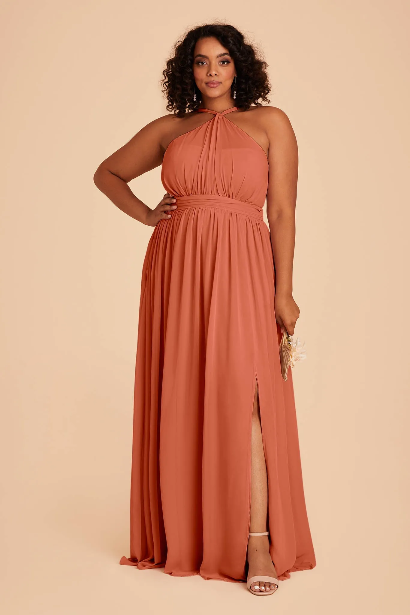 Kiko Chiffon Dress - Terracotta sold by Birdy Grey product image thumbnail 2