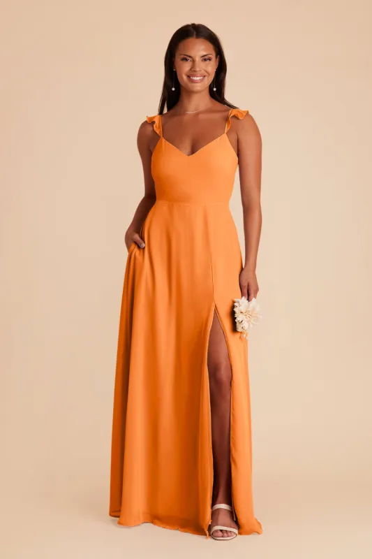Doris Chiffon Dress - Apricot sold by Birdy Grey