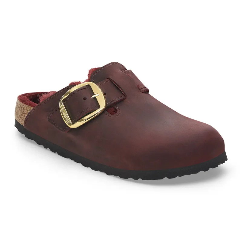 Boston Big Buckle Shearling Natural Leather Oiled sold by Birkenstock