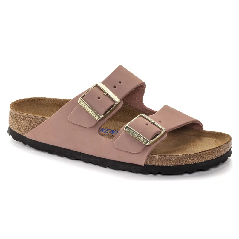 Arizona Soft Footbed Nubuck Leather Old Rose sold by Birkenstock