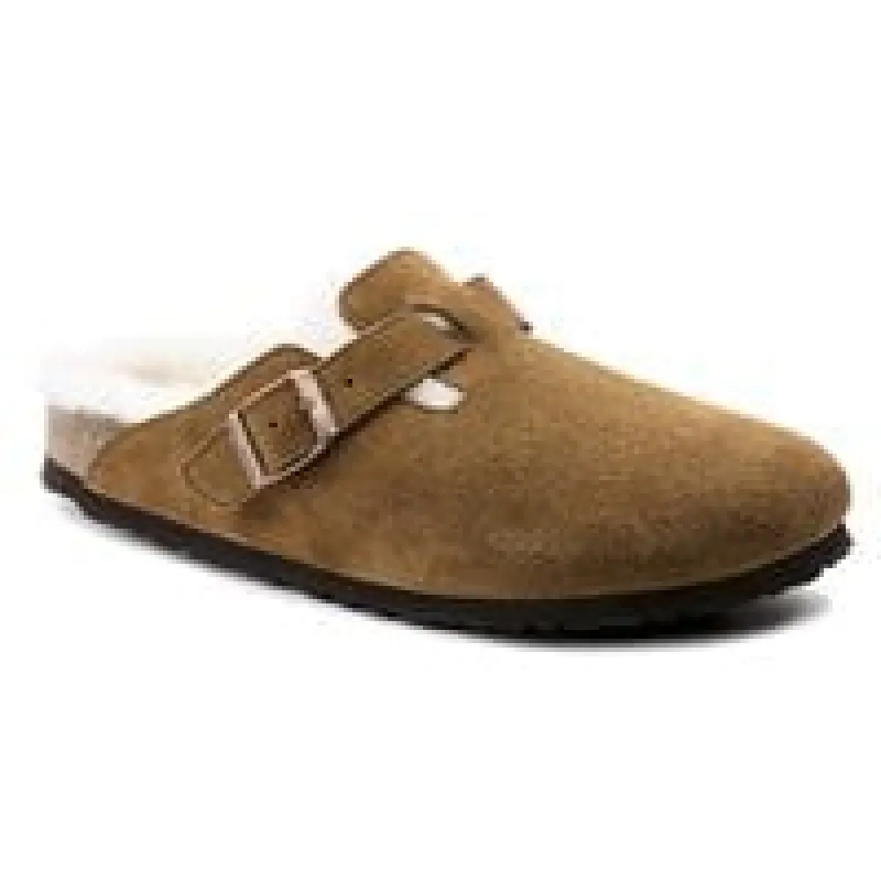 Boston Shearling Suede Leather Mink Clogs sold by Birkenstock