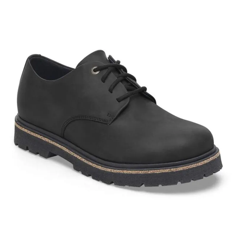 Highwood Lace Low Leather Black Lace-Up Shoes made by Birkenstock