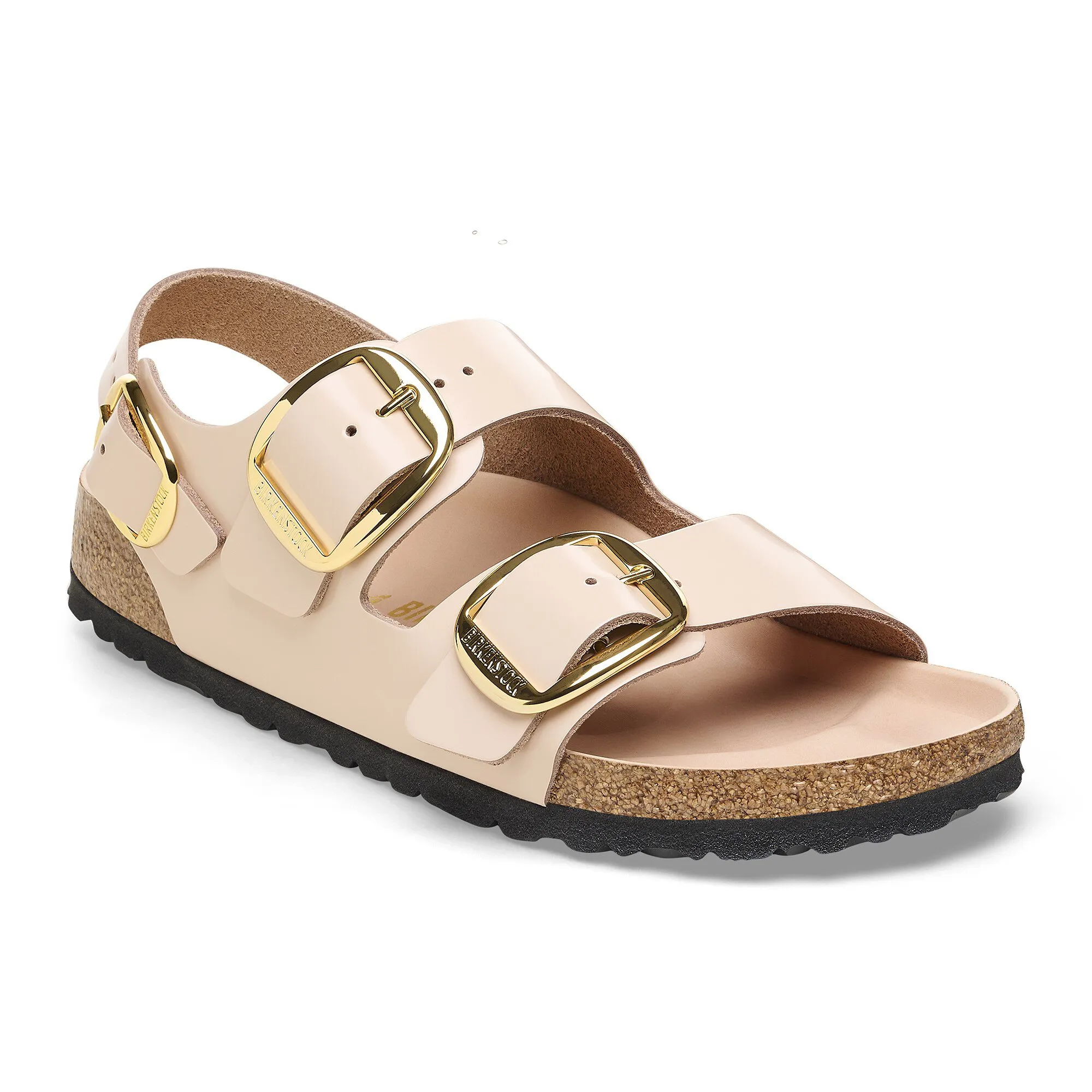 Milano Big Buckle Natural Leather Patent sold by Birkenstock