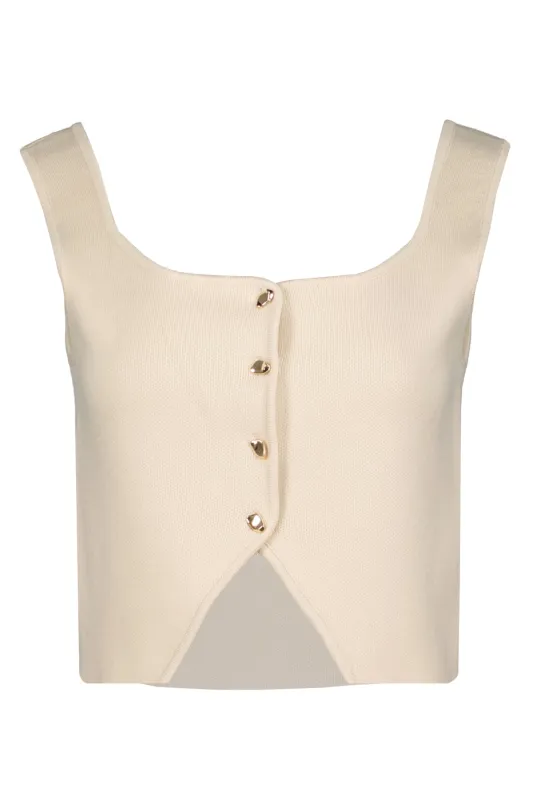 Mara Button Down Tank sold by bishop + young