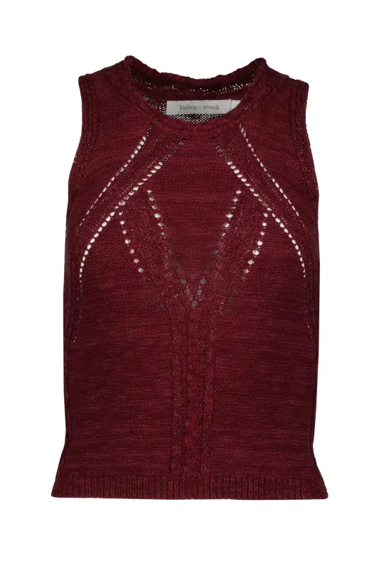 Muse Pointelle Tank sold by bishop + young