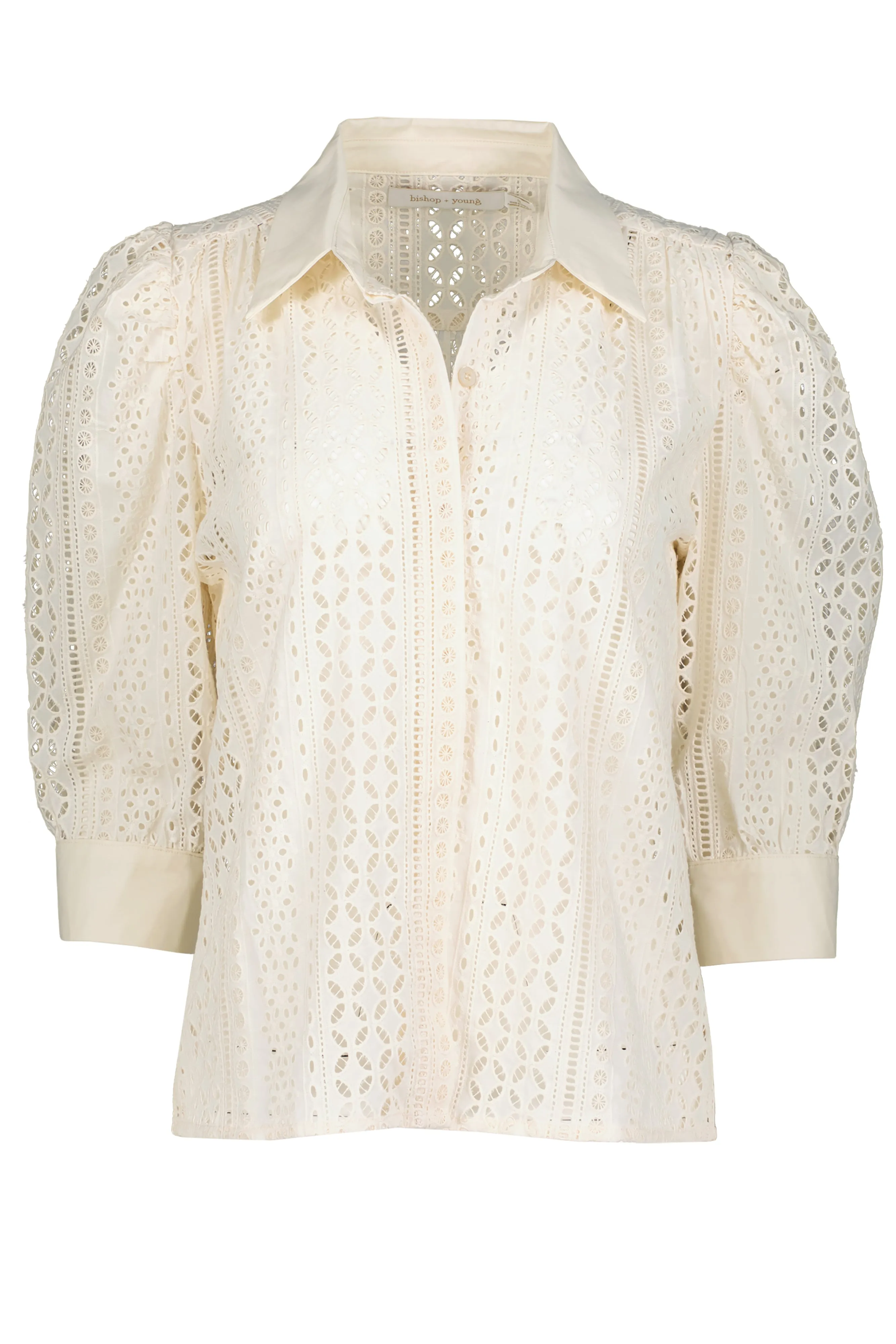 Cate Eyelet Ruched Sleeve Top sold by bishop + young product image thumbnail 4