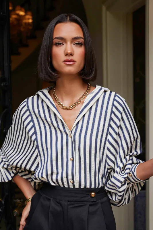 Aly Dolman Sleeve Striped Top sold by bishop + young