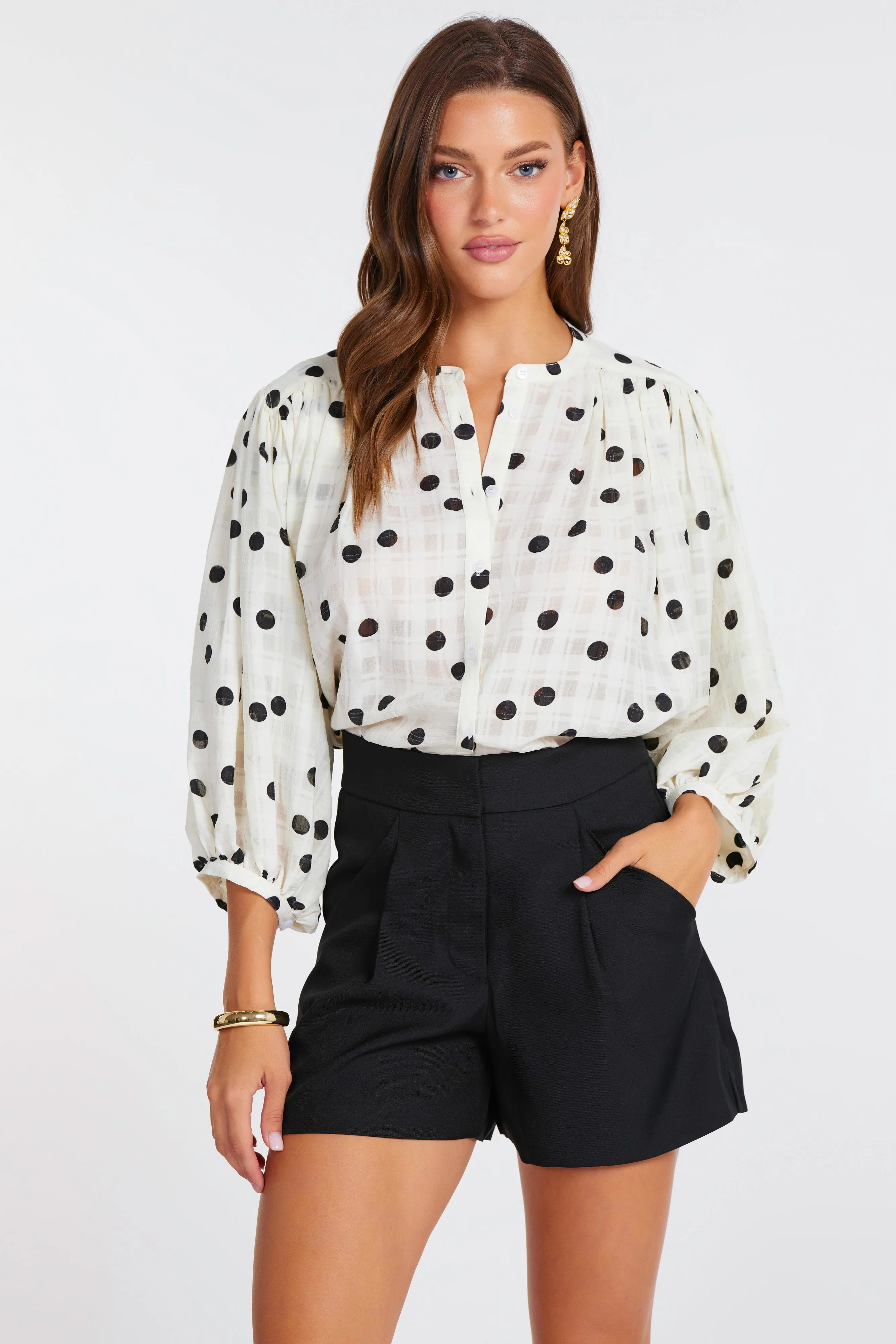 Juliette Polka Dot Blouse sold by bishop + young
