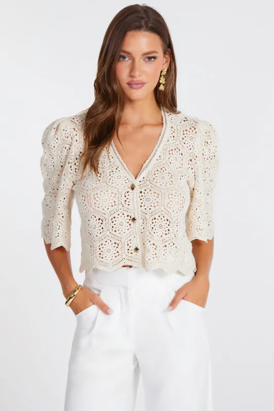 Crochet Summer Cardigan made by bishop + young