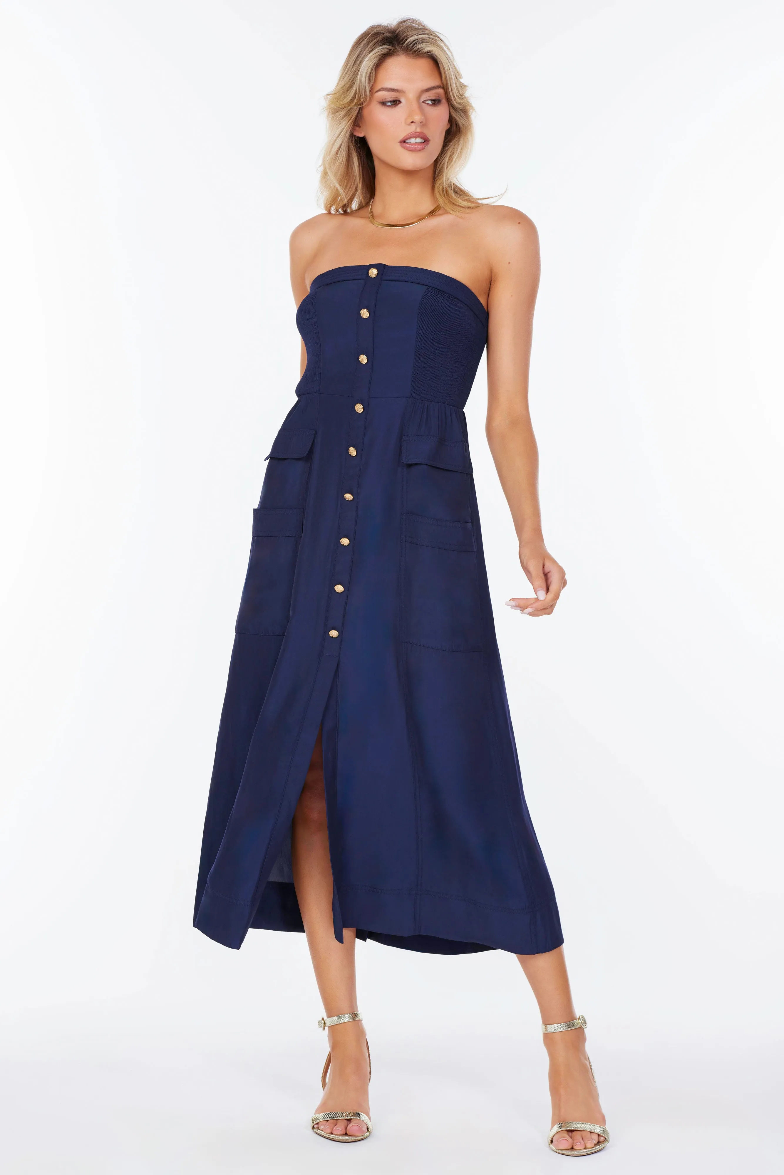 Tropez Strapless Dress sold by bishop + young