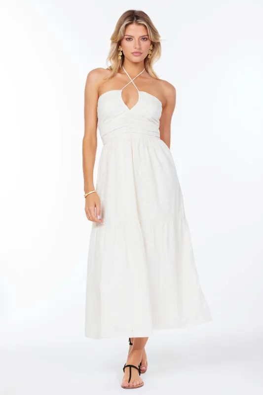Aeries Halter Dress made by bishop + young
