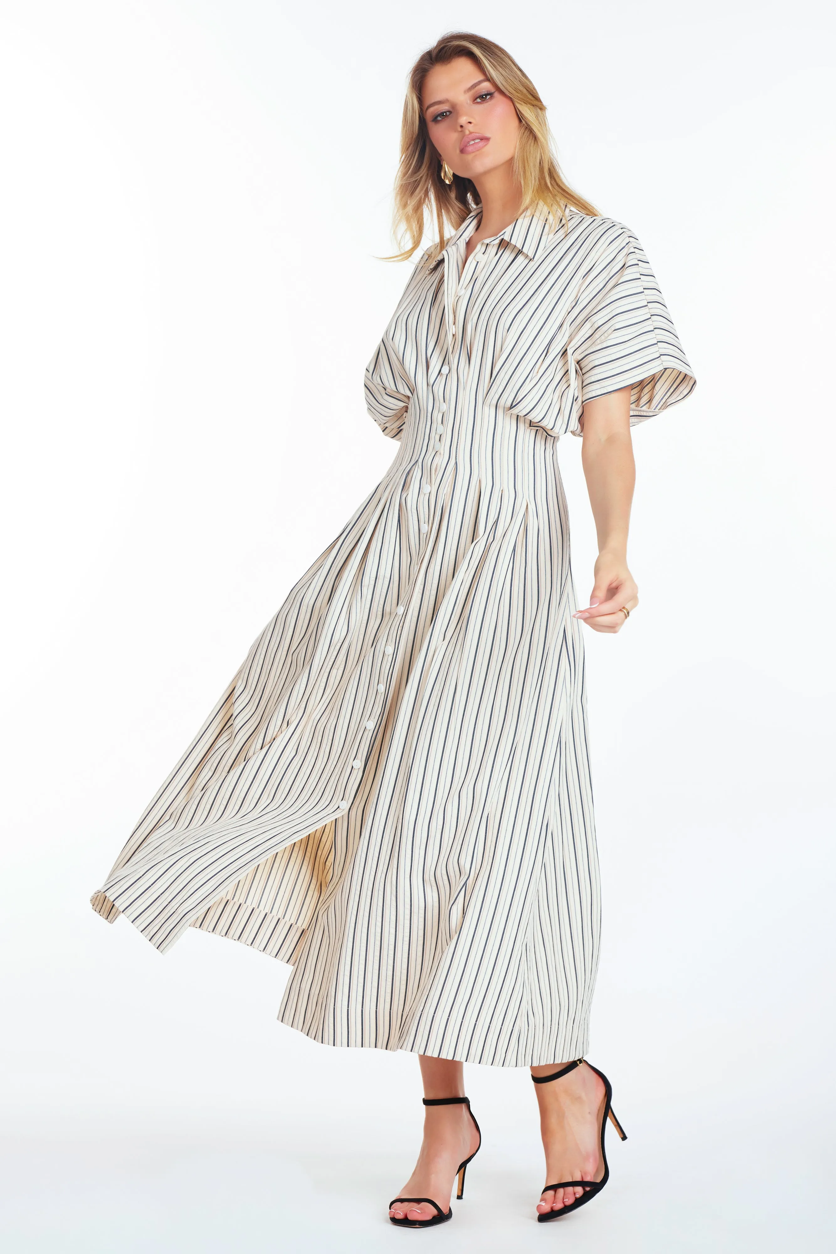Maude Waist Detail Shirtdress sold by bishop + young