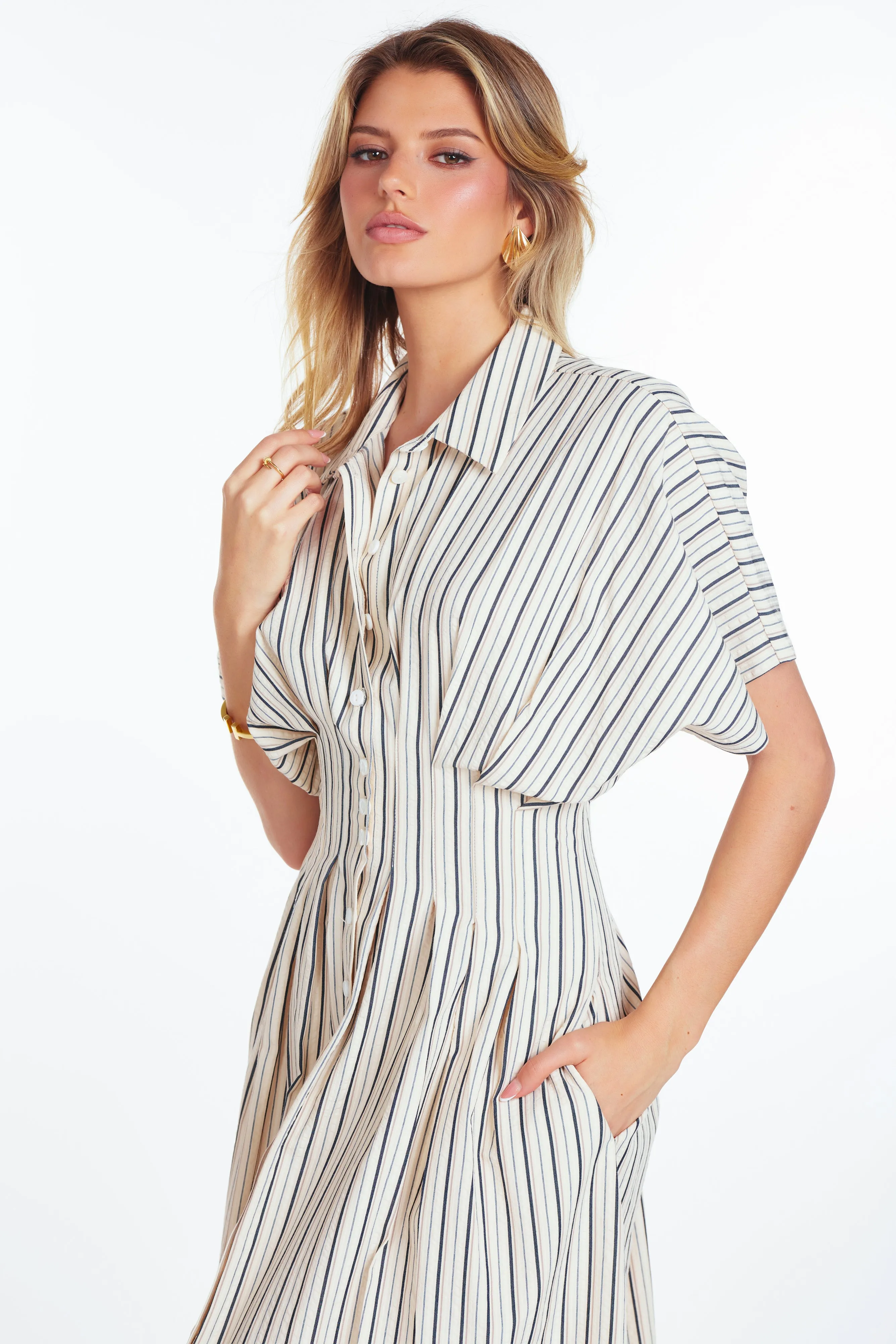 Maude Waist Detail Shirtdress sold by bishop + young product image thumbnail 2