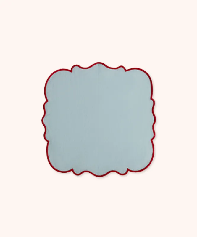 Set 2 Tovaglioli Azzurro/Rosso made by Bitossi