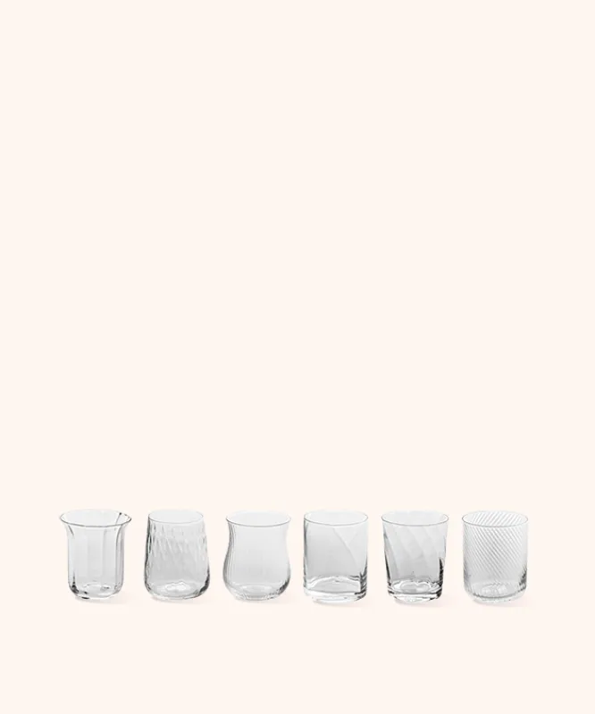 Set 6 Tumbler Texture Trasparente made by Bitossi