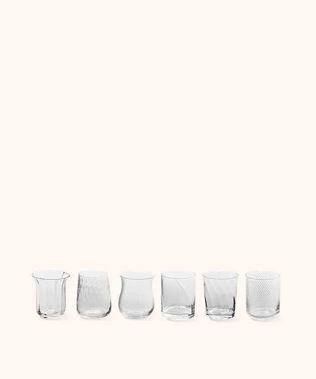 Set 6 Tumbler Texture Trasparente sold by Bitossi