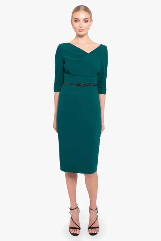 3/4 Sleeve Jackie O Sheath Dress sold by Black Halo