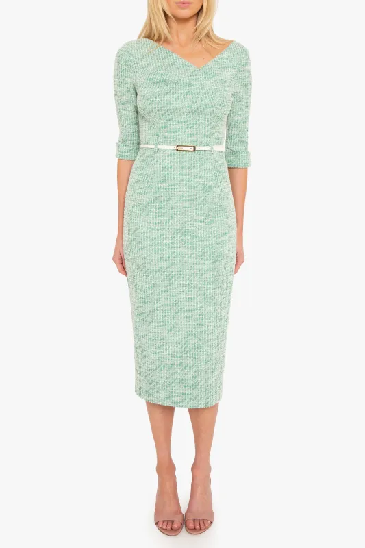 3/4 Slv Jackie O  Midi sold by Black Halo