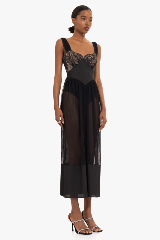 Calypso Lace Maxi Dress made by Black Halo