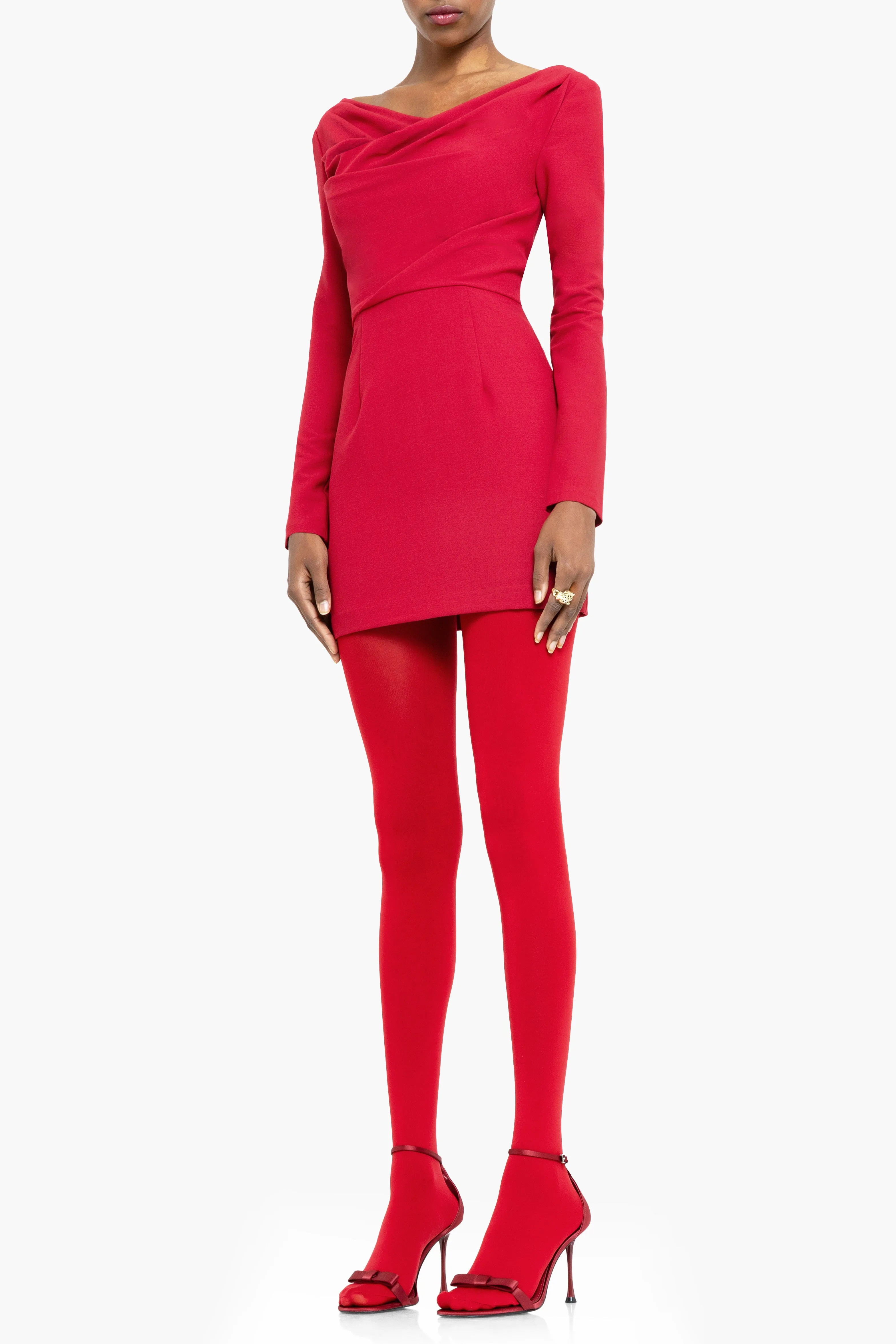 Long Sleeve Jacqueline Micro Mini Dress sold by Black Halo product image thumbnail 2