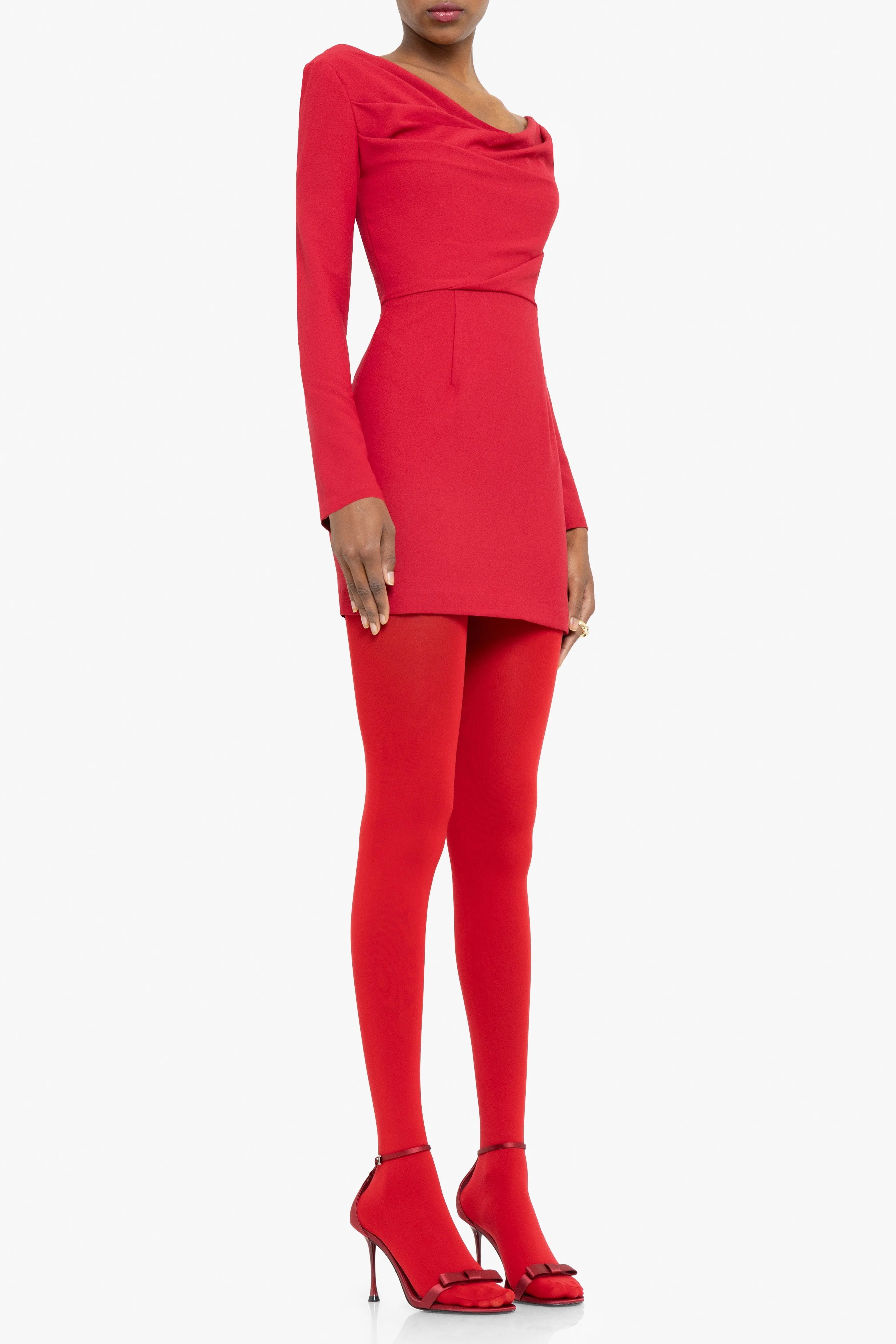 Long Sleeve Jacqueline Micro Mini Dress sold by Black Halo product image thumbnail 3