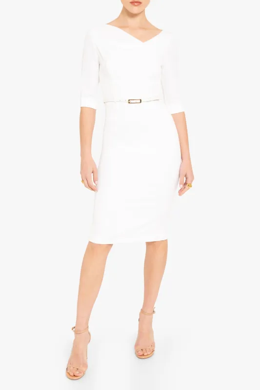 Classic 3/4 Sleeve Jackie O Sheath Dress sold by Black Halo
