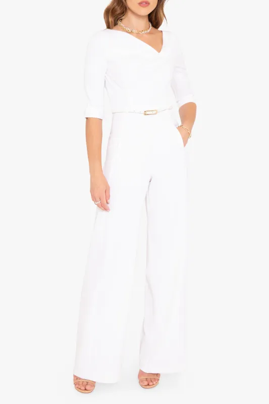 Classic 3/4 Sleeve Jackie O Jumpsuit sold by Black Halo