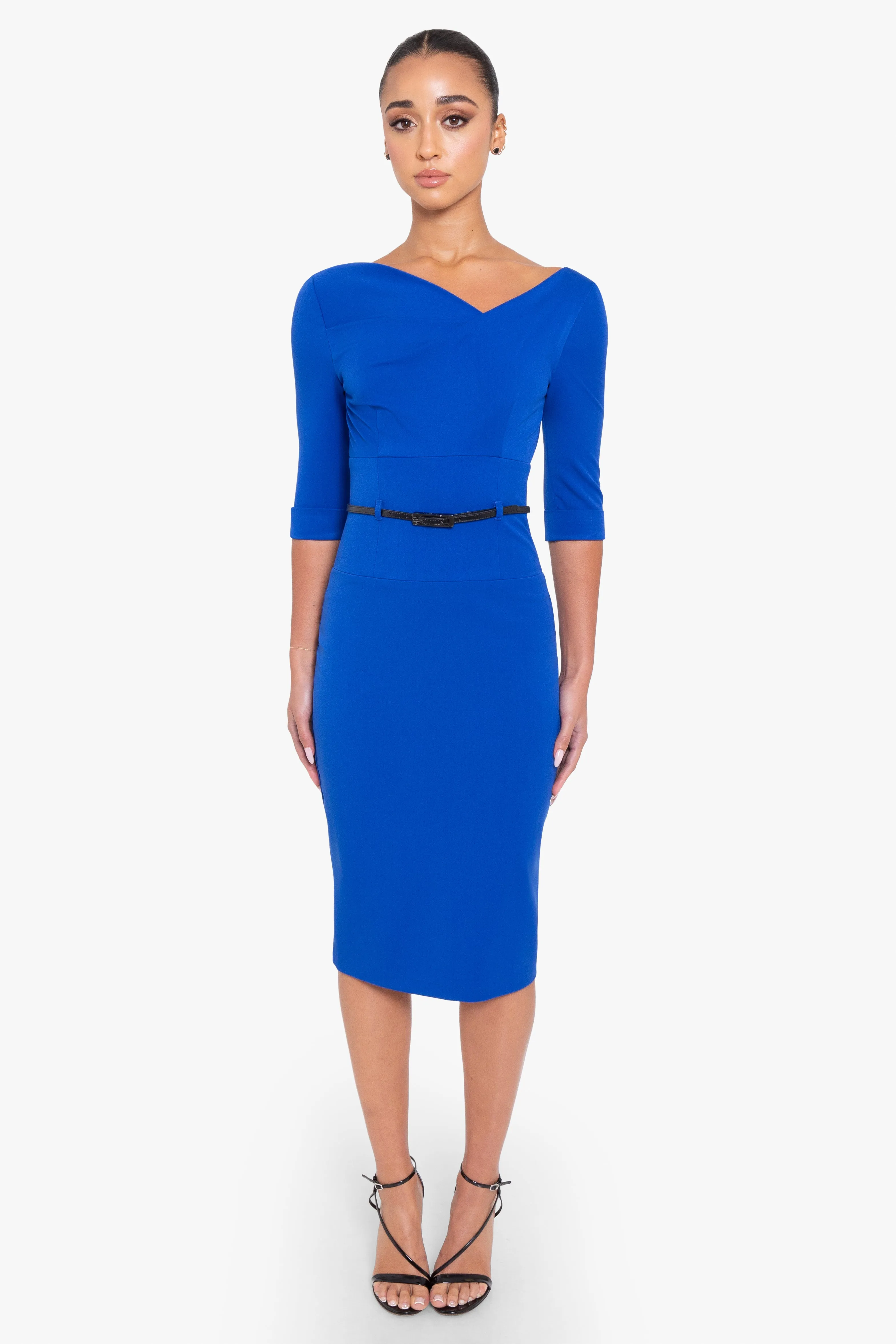 Classic 3/4 Sleeve Jackie O Sheath Dress sold by Black Halo product image thumbnail 5