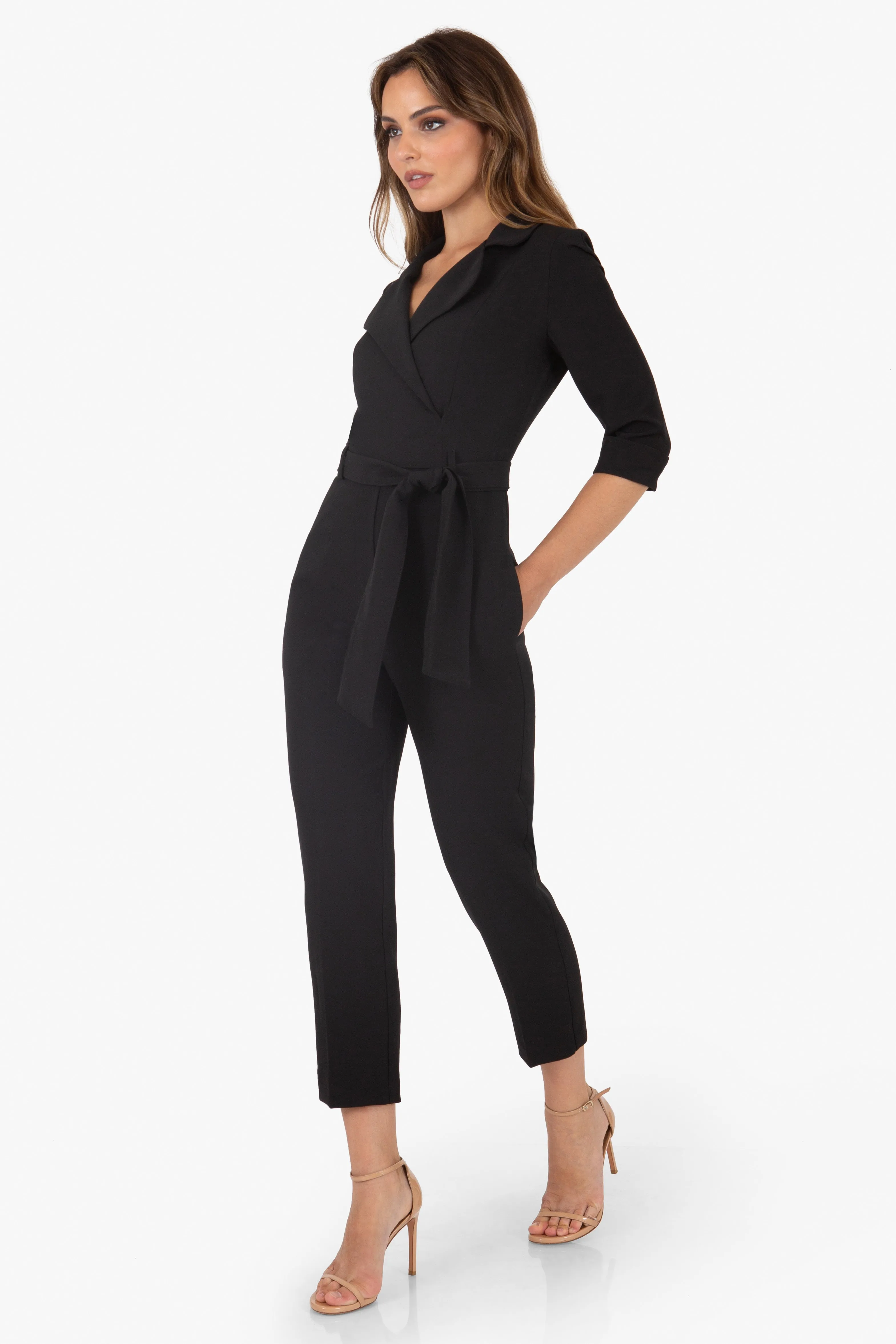 Lucinda Tappered Cropped Jumpsuit sold by Black Halo product image thumbnail 2