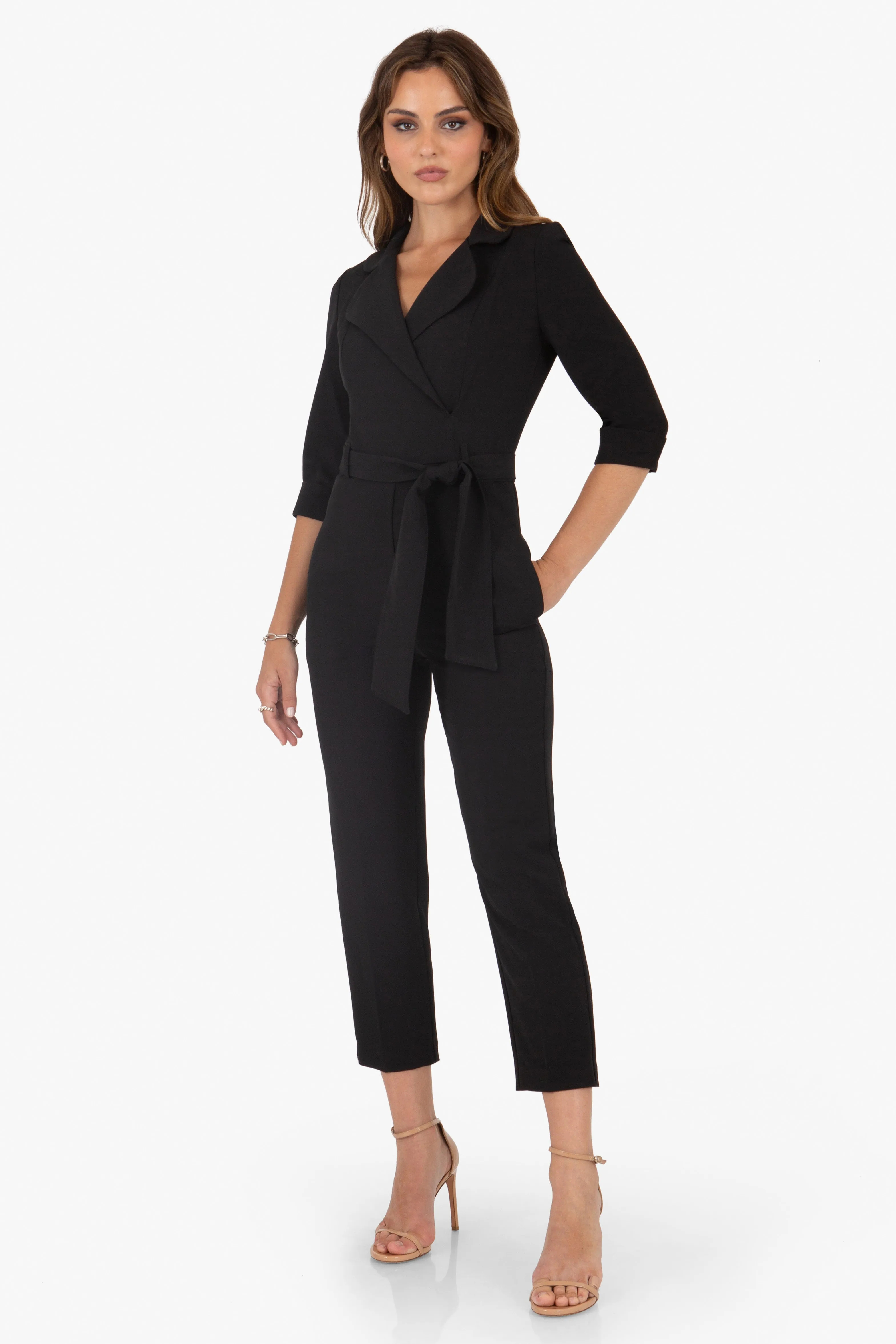 Lucinda Tappered Cropped Jumpsuit sold by Black Halo