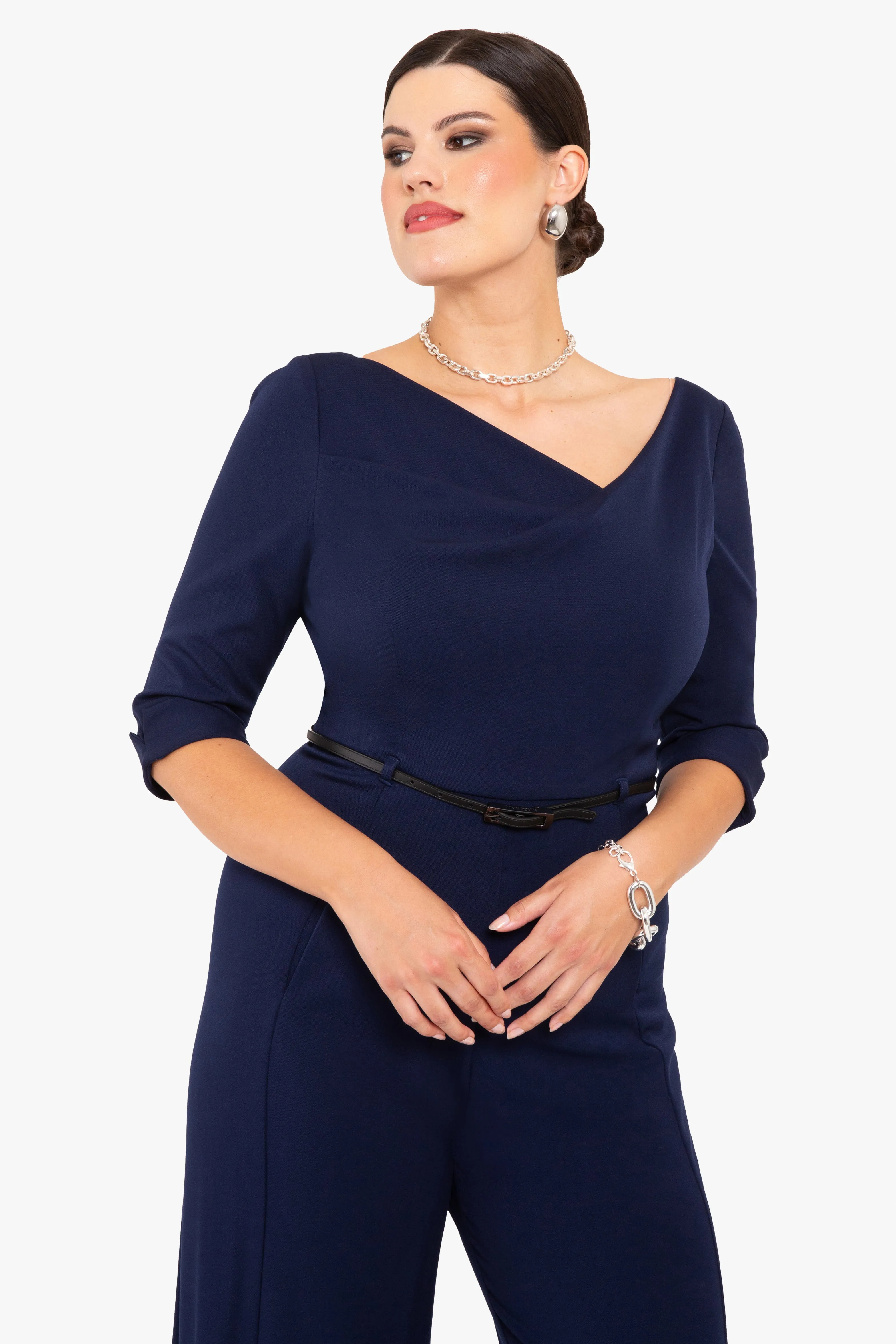 Classic 3/4 Sleeve Jackie O Jumpsuit sold by Black Halo product image thumbnail 3